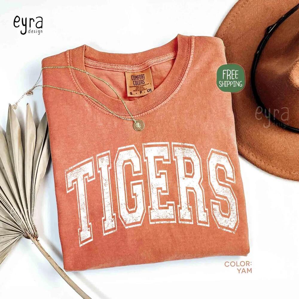 Tigers Mascot Football Game Day College Spirit Tee